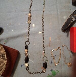 Elegant Black and Silver Necklace